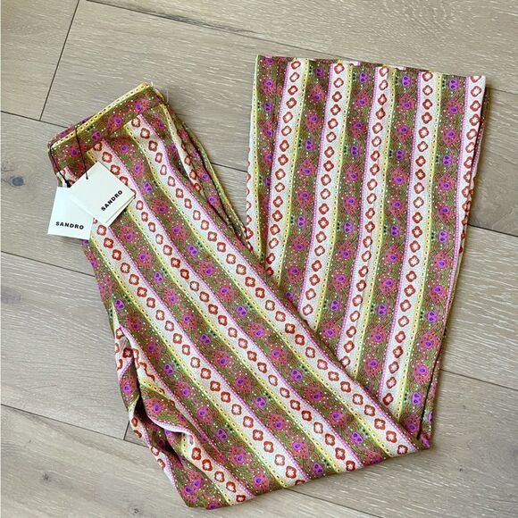 SANDRO
graphic-print stripe flared trousers - Picture 11 of 11